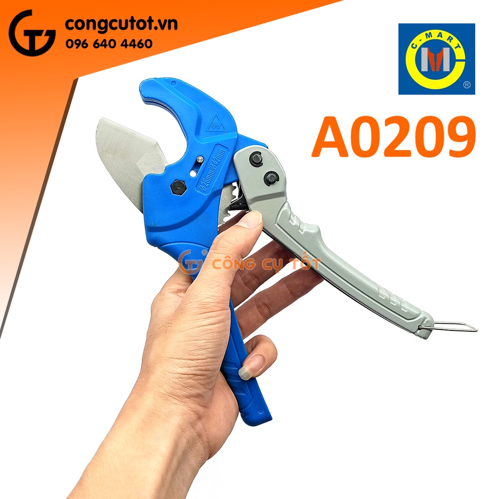 Dao cắt ống nhựa PVC Ø26-42mm bung lưỡi một tay C-Mart A0209