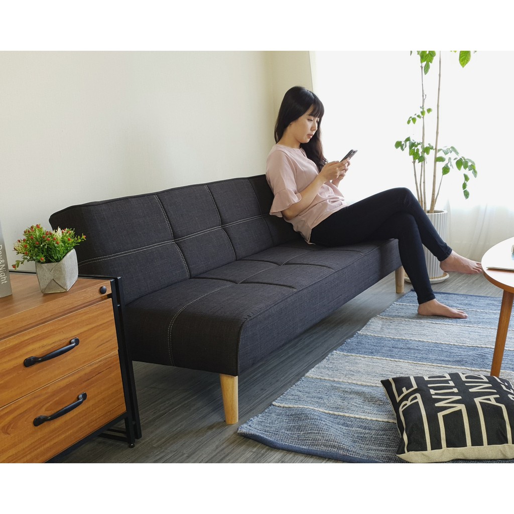 Ghế sofa giường đa năng BNS 2021 màu xám đen  SOFA BED