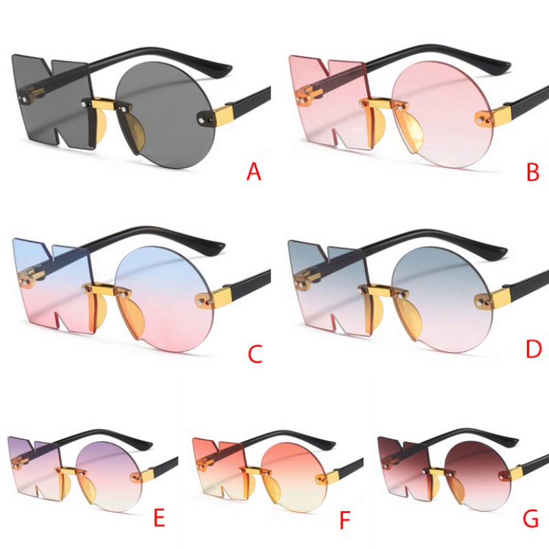 Kính mát không gọng màu gradient dễ thương thời trang cho bé