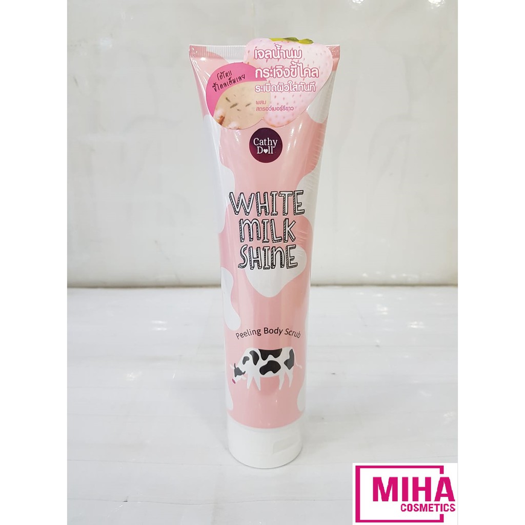 Tẩy Tế Bào Chết Body CATHY DOLL White Milk Shine Peeling Body Scrub 320ml Thái Lan