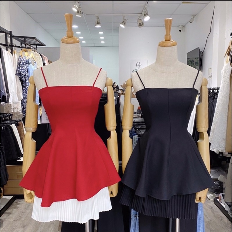 Áo peplum 2 dây hàng thiết kế form chuẩn