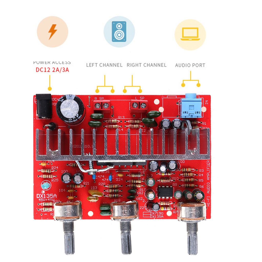 Bảng mạch khuếch đại âm thanh 40W TDA7377
