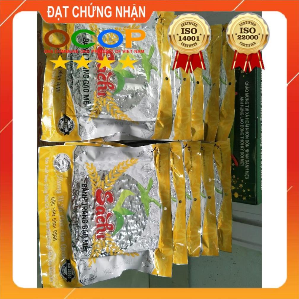 Hộp bánh tráng  gạo mè Sachi 10 Gói