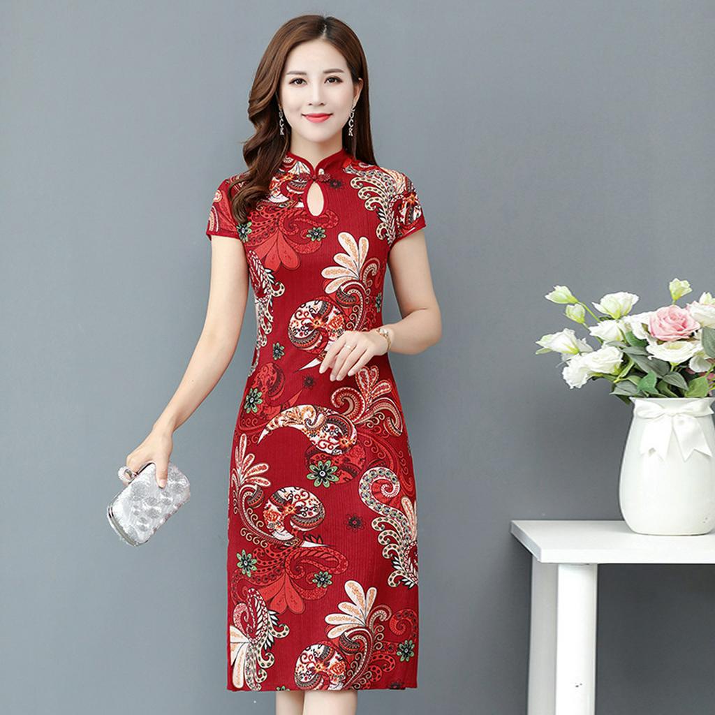 Đầm Sườn Xám Cách Tân Phong Cách Trung Hoa Thanh Lịch Dành Cho Nữ