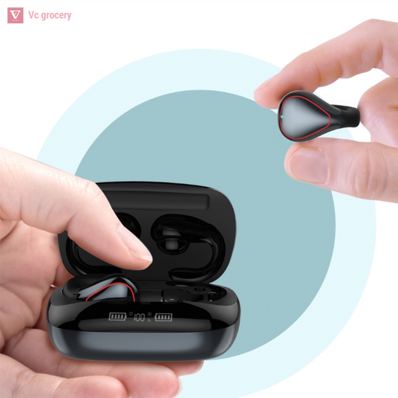 Cao cấp Tai Nghe Bluetooth Không Dây, Dẫn Truyền Xương Giảm Tiếng Ồn Không Đeo Tai, iPhone, Android