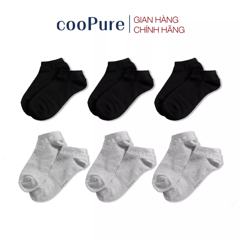 COMBO 3 tất cooPure Bamboo siêu thấm hút, bộ 3 tất 2 màu cooPure