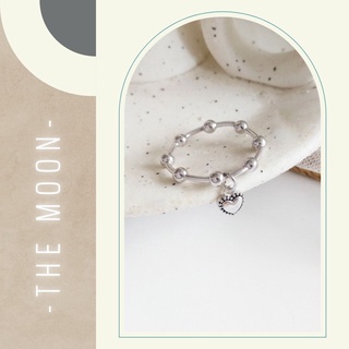 🐾nhẫn hình tim sliver - the moon - nhẫn trái tim mạ bạc 🐾