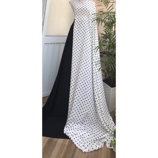 Vải áo dài chấm bi