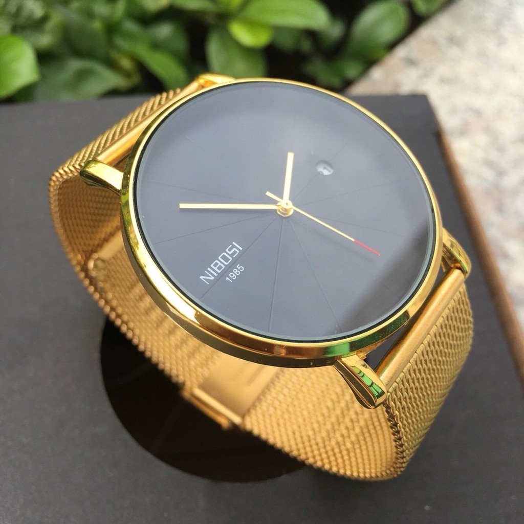 Đồng Hồ Nam Nibosi Dây Lưới Full Hộp