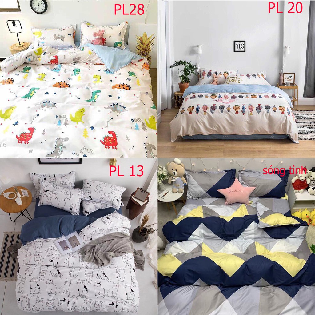 SET Vỏ CHĂN GA GỐI COTTON POLY NHẬP KHẨU SIÊU ĐẸP (nhắn shop để chọn mẫu ) | BigBuy360 - bigbuy360.vn