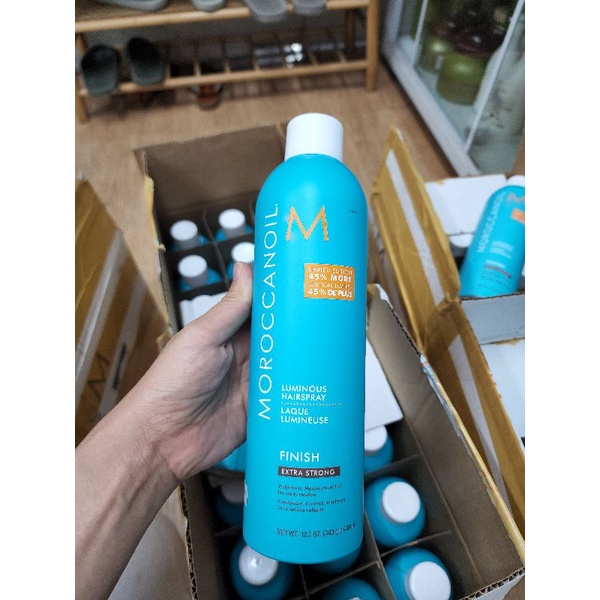 GÔM XỊT GIỮ NẾP MẠNH MOROC FINISH STRONG - EXTRA STRONG 330ML