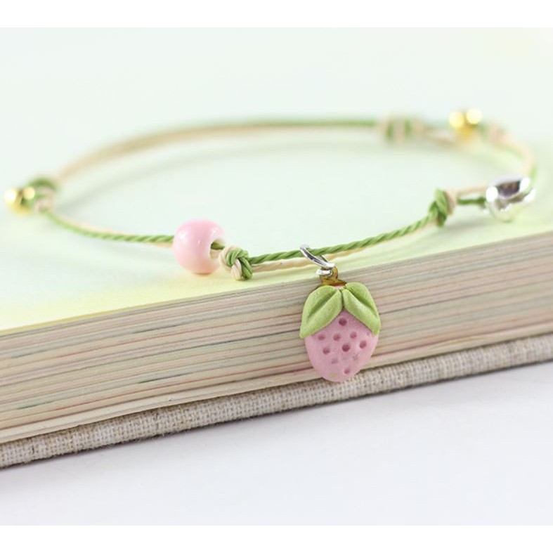 Vòng tay gốm cầu vồng, sao biển, trái cây, hoa quả