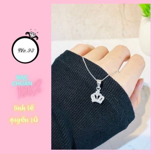 (FREE SHIP) DÂY CHUYỀN 💟 DÂY CHUYỀN BẠC 💟 VÒNG CỔ BẠC NỮ MẶT VƯƠNG MIỆN TRANG SỨC CAO CẤP NO.93