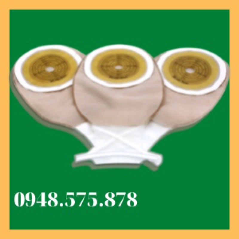 15 Túi  hậu môn nhân tạo 2 viền dính đế mềm kẹp liền thông minh