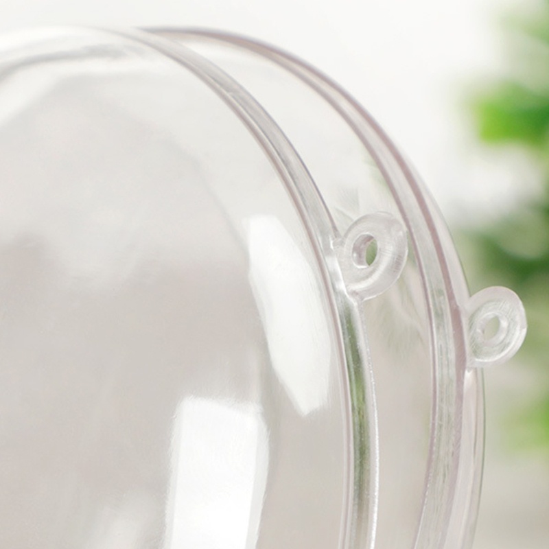 Set 5 Trái Châu Bằng Nhựa Trong Suốt 3.5 Inch Dùng Trang Trí Cây Thông Giáng Sinh DIY