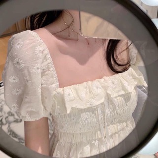Váy babydoll hoa cúc
