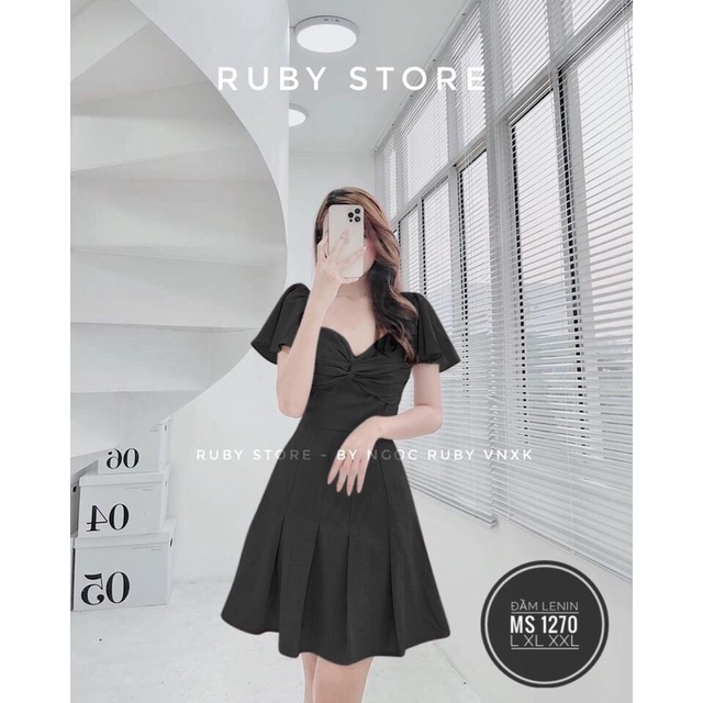 (60-90KG) BIGSIZE Đầm tiệc chất Linen siêu đẹp