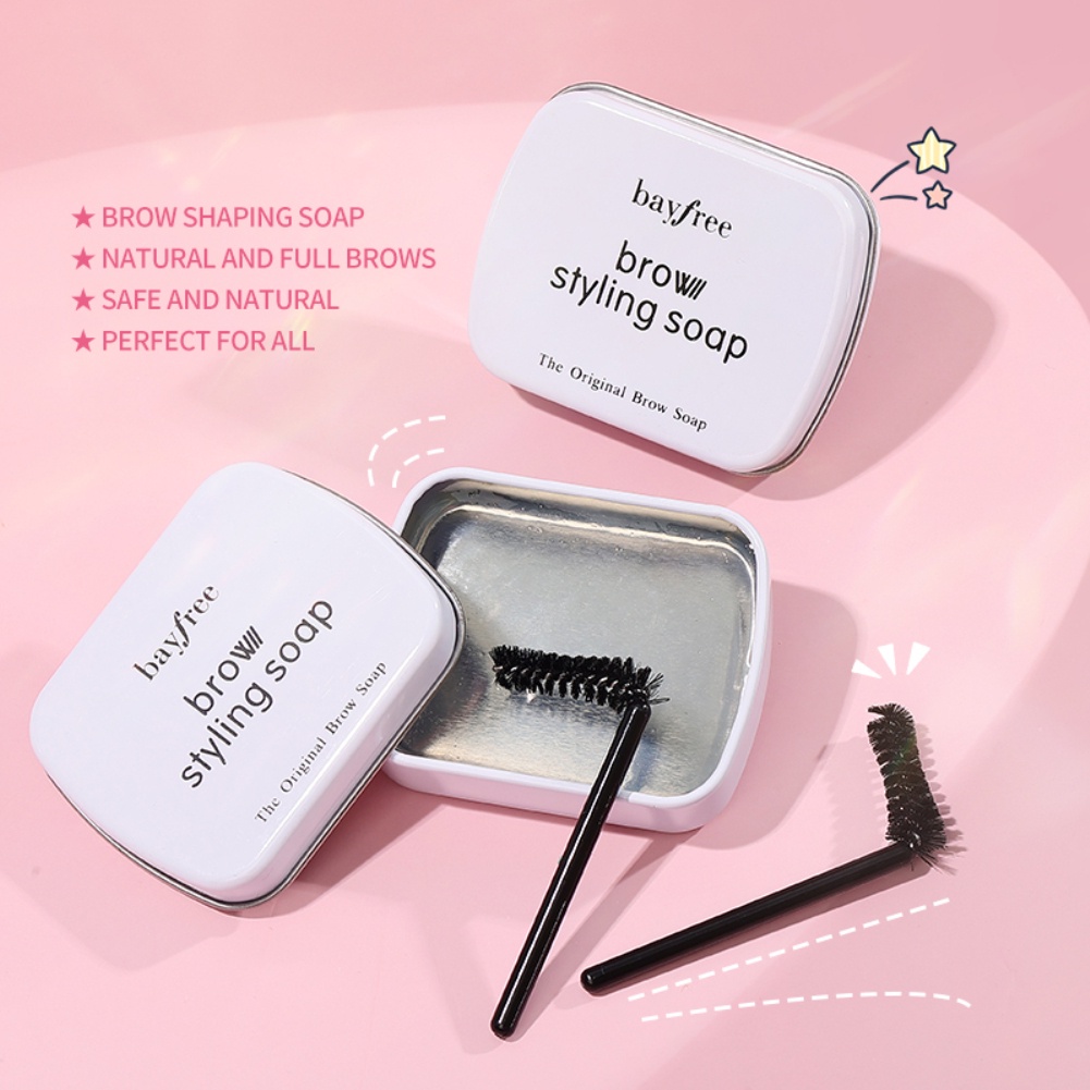 Còn Hàng Bayfree Trang Điểm Tạo Kiểu Lông Mày Xà Phòng Thiên Nhiên 3 Chiều Lông Mày Sáp Trong Suốt Giữ Chân Mày Xà Phòng Lông Mày Kem cá Tuyết