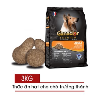 Thức ăn hạt cho Chó Lớn Ganador Adult 3kg - Vị Cừu và Gạo - [Nông Trại Thú Cưng]