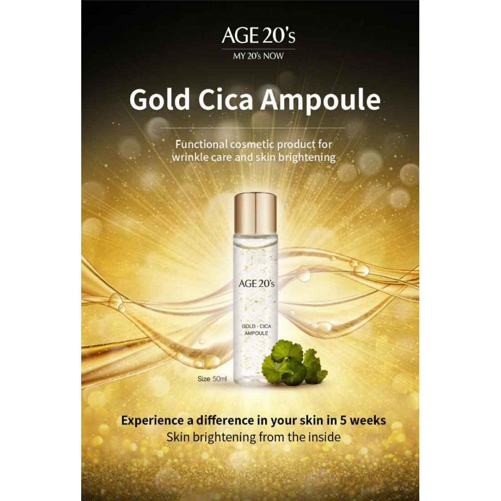 Tinh chất dưỡng da AGE20s Gold Cica Ampoule 10ml x 5 ống