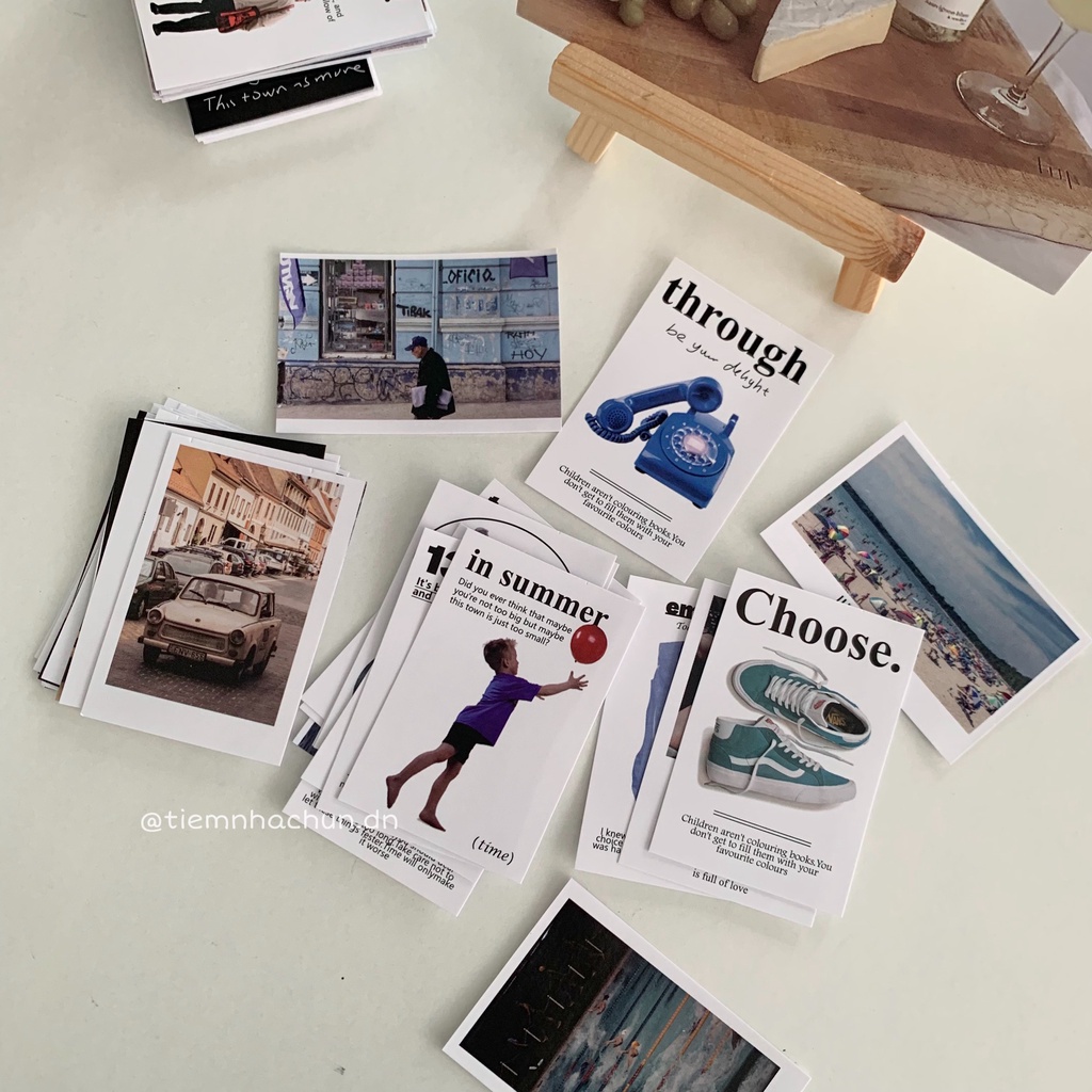 SET 10 STICKER ÂU MỸ TRANG TRÍ JOURNAL HIỆN ĐẠI (ảnh thật) - Tiệm nhà Chun