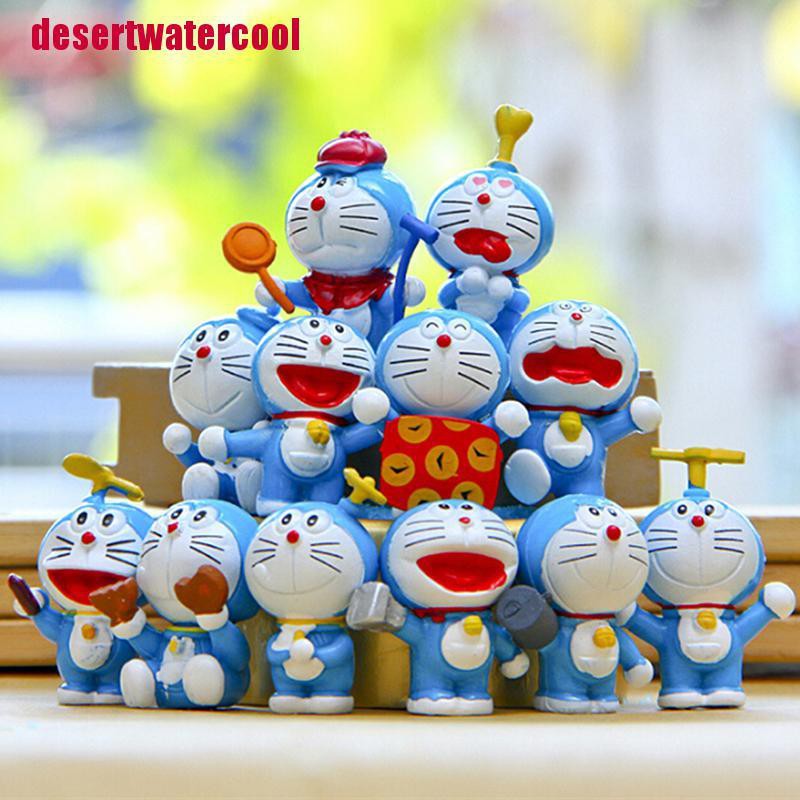 Set 12 Mô Hình Đồ Chơi Nhân Vật Hoạt Hình Doraemon