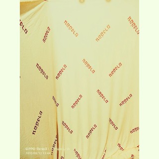 Áo bọc nệm 2 mặt có dây kéo vải thun nền kem chữ ngẫu nhiên || chuyên bọc trong những nệm cao su non ngoài thị trường