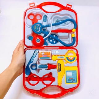 (kami24) ( HTT01 ) [SIÊU ĐẸP-LOẠI TỐT] Đồ chơi va li bác sỹ (ĐỎ-XANH-HỒNG)
