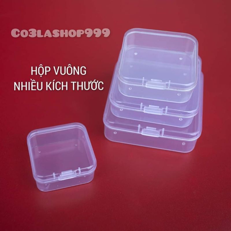 Sỉ 100 hoặc 200 hộp mini trong suốt tùy phân loại HÀNG KHÔNG BAO BÌ đựng phụ kiện.