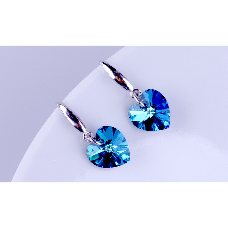 Bông tai bạc 925 hình trái tim thời trang cho nữ