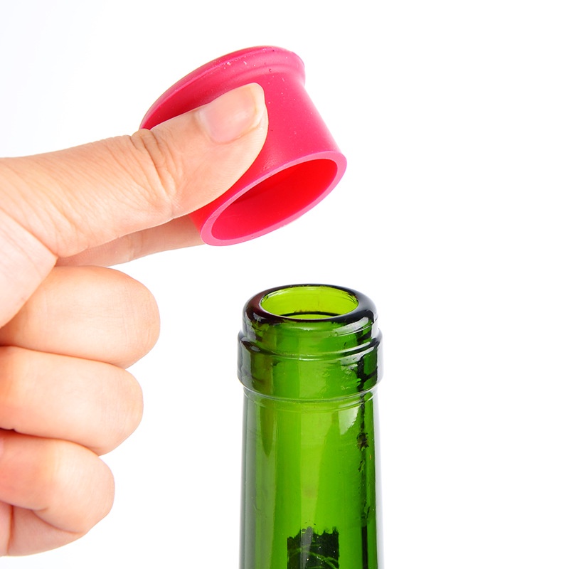 Bộ 5 Nắp Đậy Chai Rượu Bằng Silicone Chống Bụi Tiện Dụng
