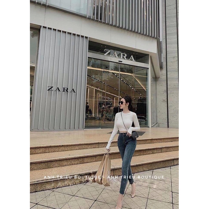 [XEM CLIP] Áo Croptop Nữ Tay Dài Chất Thun QC Siêu Đẹp | BigBuy360 - bigbuy360.vn