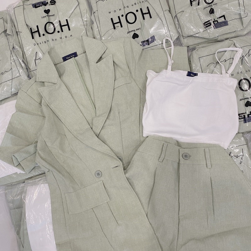 Set vest xanh mạ 3 món | BigBuy360 - bigbuy360.vn