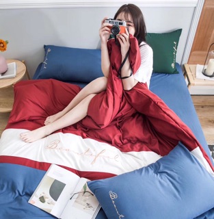 Set chăn ga Cotton TC phối cá tính.
