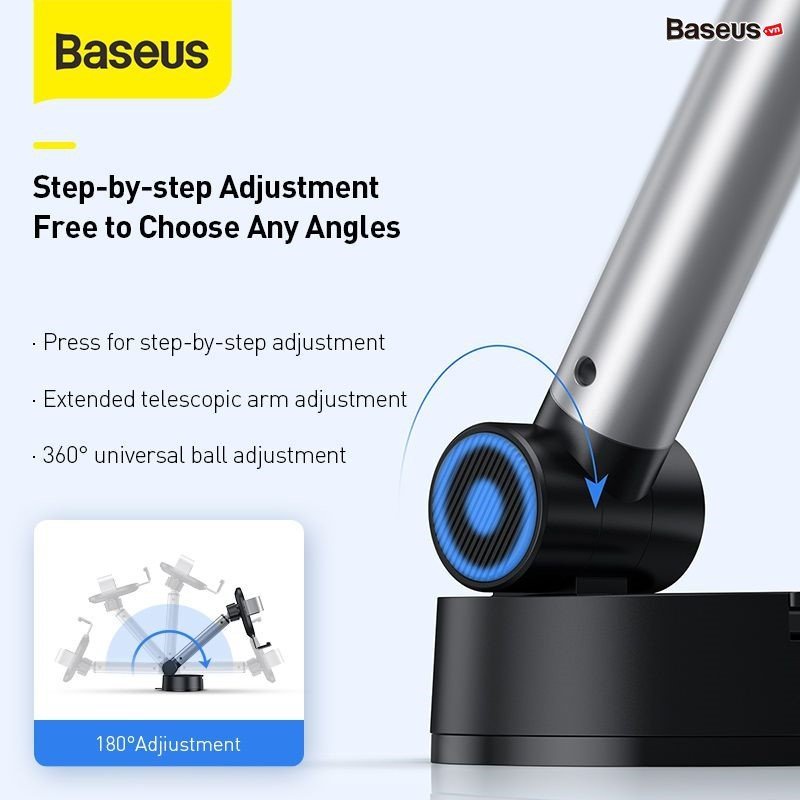 Giá đỡ kẹp điện thoại xe hơi ôtô - Baseus Simplism Gravity Car Mount - Loại hút chân không gắn kính hay táp lô