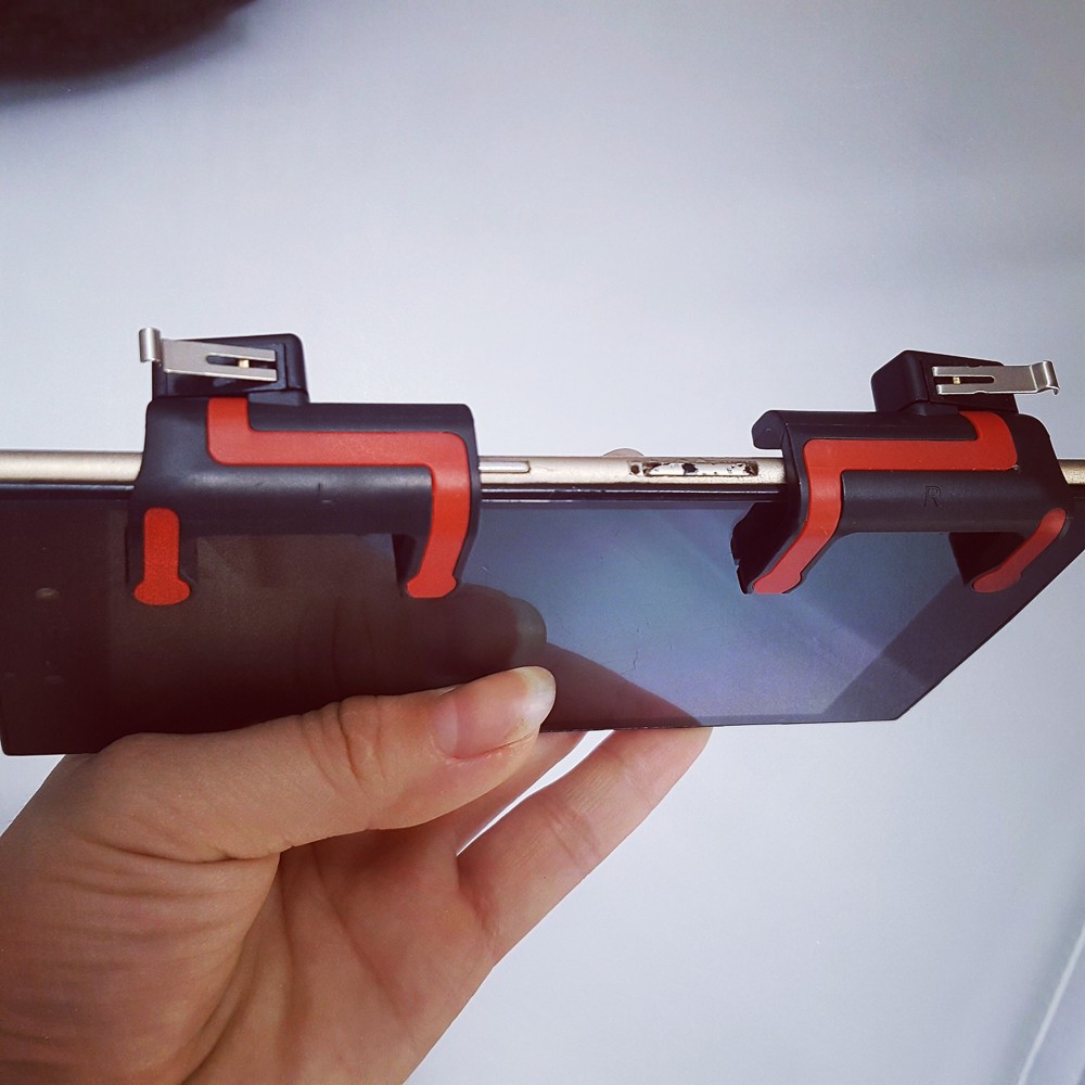 Bộ 2 nút chơi game bắn súng PUBG ROS dòng cải tiến MX vân đỏ trên điện thoại Ipad hỗ trợ chơi PUBG mobile Chammart | BigBuy360 - bigbuy360.vn