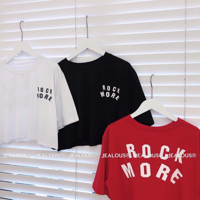 Áo croptop nữ 📣FREESHIP Đơn 250K📣 Áo croptop form rộng chữ Rock More hàng Quảng Châu Chất Đẹp