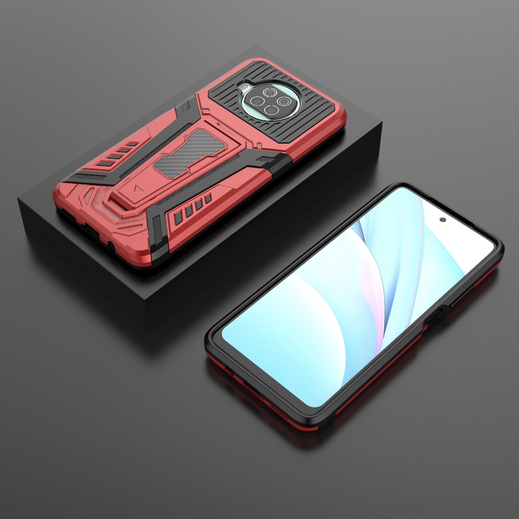 Ốp lưng Mi 10T Lite / Note 9 Pro 5G Iron Man Pro chống sốc giá đỡ chân đế xem phim cao cấp