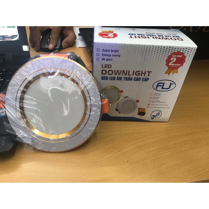 Đèn led âm trần 7w 1 màu, 3 màu lỗ 90 | BigBuy360 - bigbuy360.vn