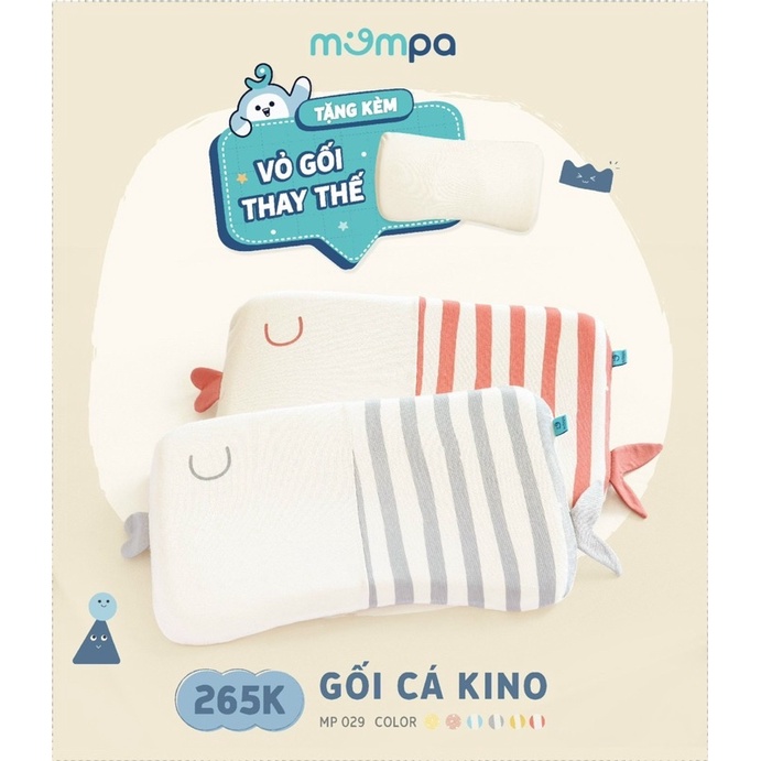 Gối cao su non Mompa Gấu/ Cá pollo+tặng 1 vỏ gối