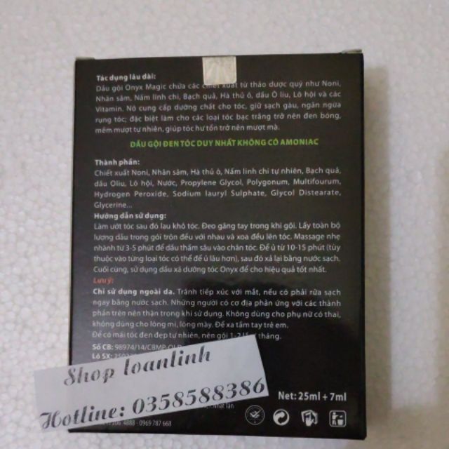 Dầu gội đen tóc thảo dược Onyx magic - điều kì diệu cho mái tóc | BigBuy360 - bigbuy360.vn