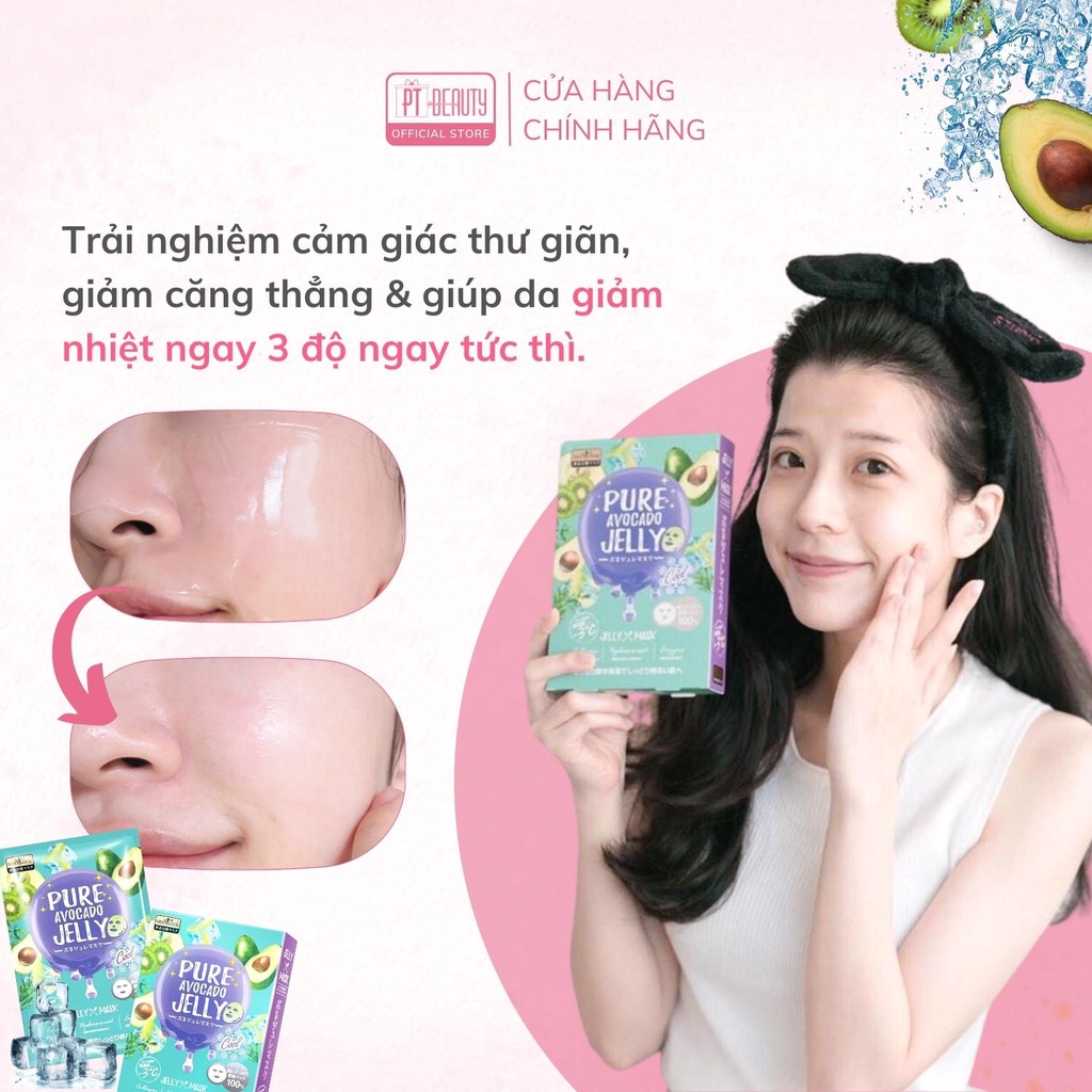 Mặt nạ Thạch Sexylook Jelly Bơ thu nhỏ lcl, dưỡng ẩm da hộp 3 miếng