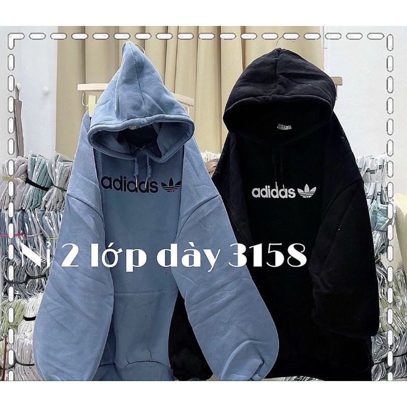 Áo hoopdies in chữ adidas