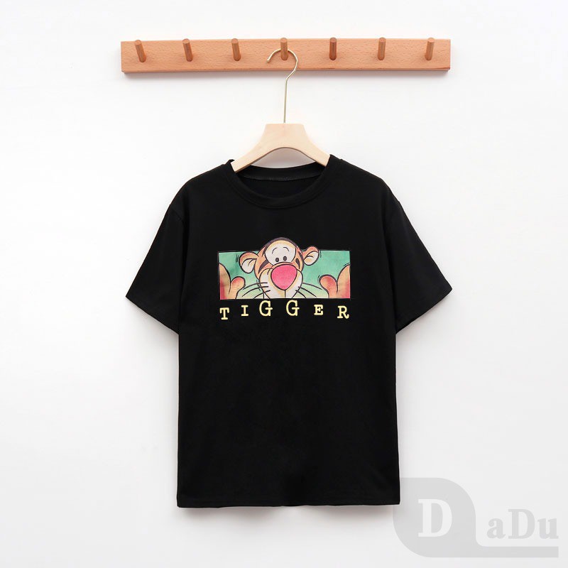 Áo thun daduhey tay ngắn cổ tròn in họa tiết hoạt hình phong cách Hàn Quốc thời trang mùa hè cho nữ - size S-3XL
