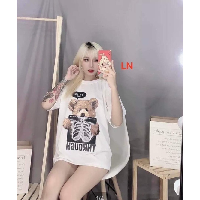 Áo phông gấu 3D hai kiểu LN11