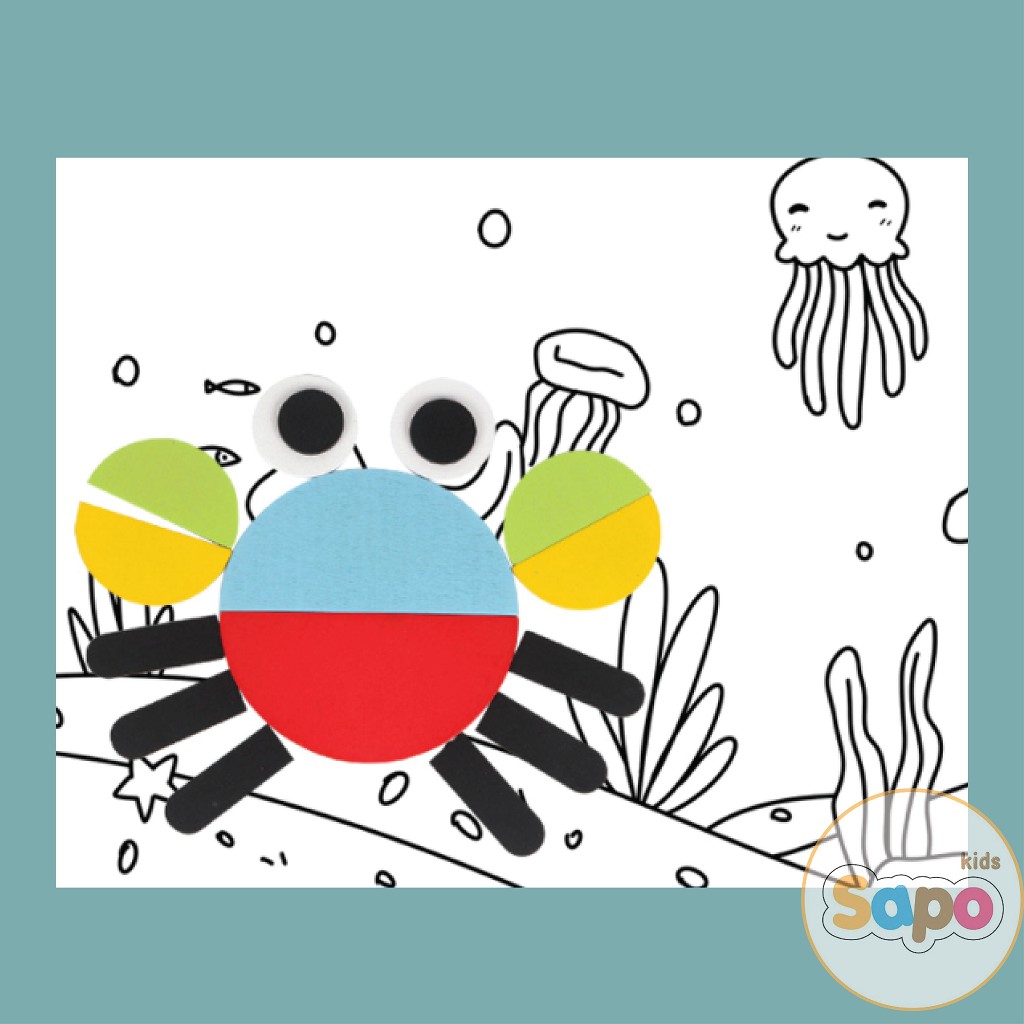 Đồ Chơi Tranh Ghép Hình Montessori Fun Board Giúp Bé Phát Triển Sáng Tạo