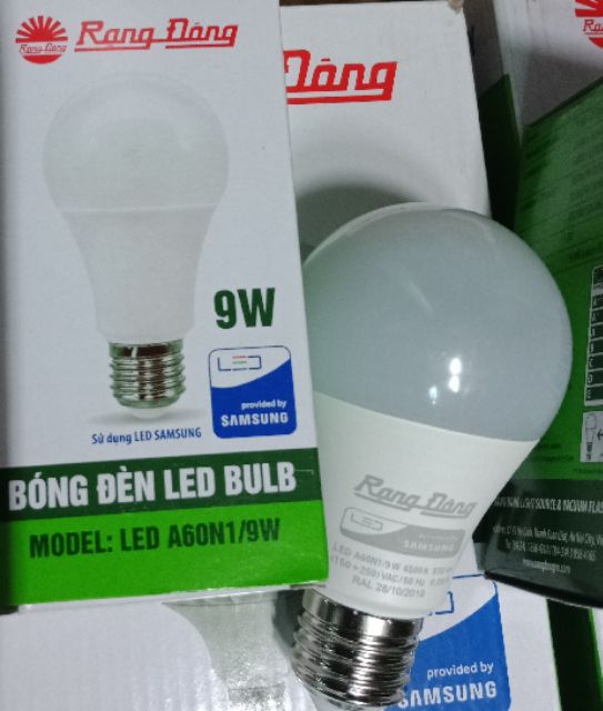 Bóng đèn Led búp 12w -3w Rạng Đông chíp Led Samsung ánh sáng trắng + vàng