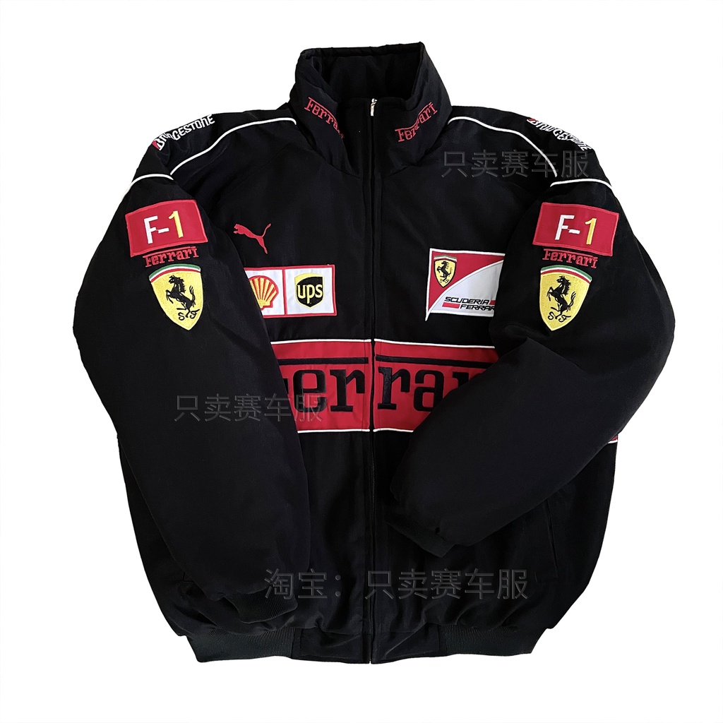 Áo Khoác Phong Cách Hip Hop Retro Thêu Hình Hoa Kỳ F1