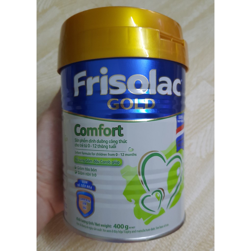 Sữa bột Frisolac Gold Comfort 400g cho trẻ táo bón ( Hơi móp do vận chuyển)