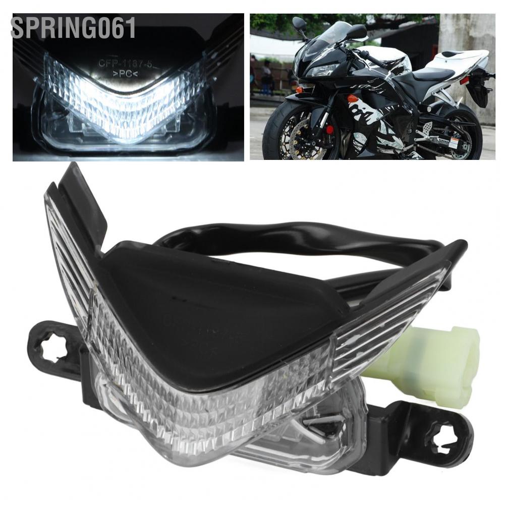 Spring061 Motorcycle Headlight Transparent Lens Waterproof LED Front Center Lamp Replacement for F5 CBR600RR 2007‑2012